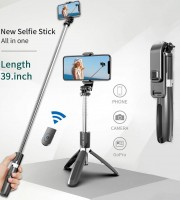Selfie Stick Tripod with Wireless Bluetooth Remote for IOS-Android Smartphone