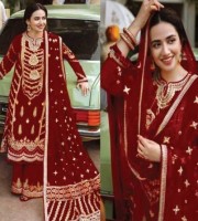 Red Georgette Embroidered Pakistani Suit (RG35)