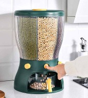 Multifunction 360 Rotatable 4 in 1 Grains Dispenser Rice Dispenser Food Compartment Storage Box